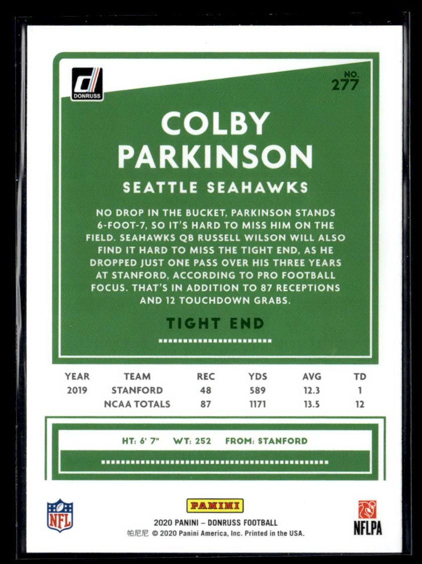 2020 Donruss #277 Colby Parkinson  Krazy King Collectibles LLC   