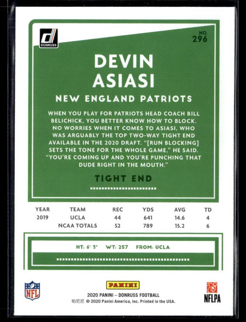 2020 Donruss #296 Devin Asiasi  Krazy King Collectibles LLC   