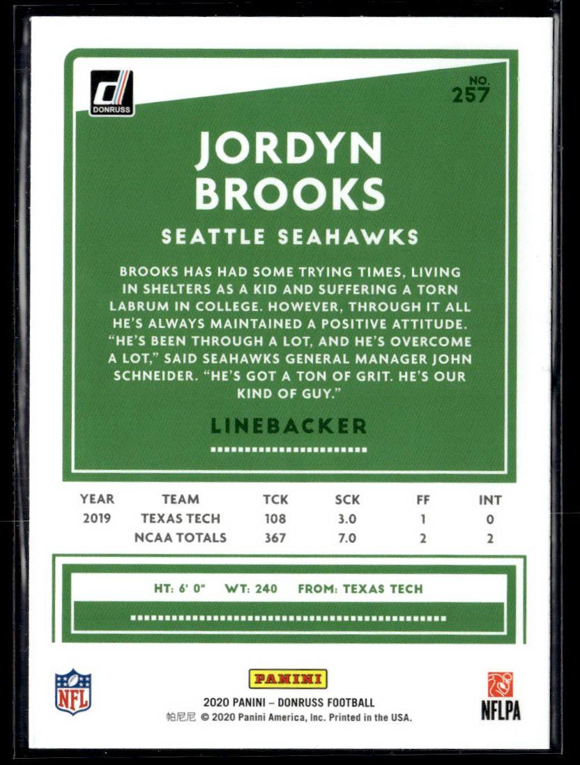 2020 Donruss #257 Jordyn Brooks  Krazy King Collectibles LLC   