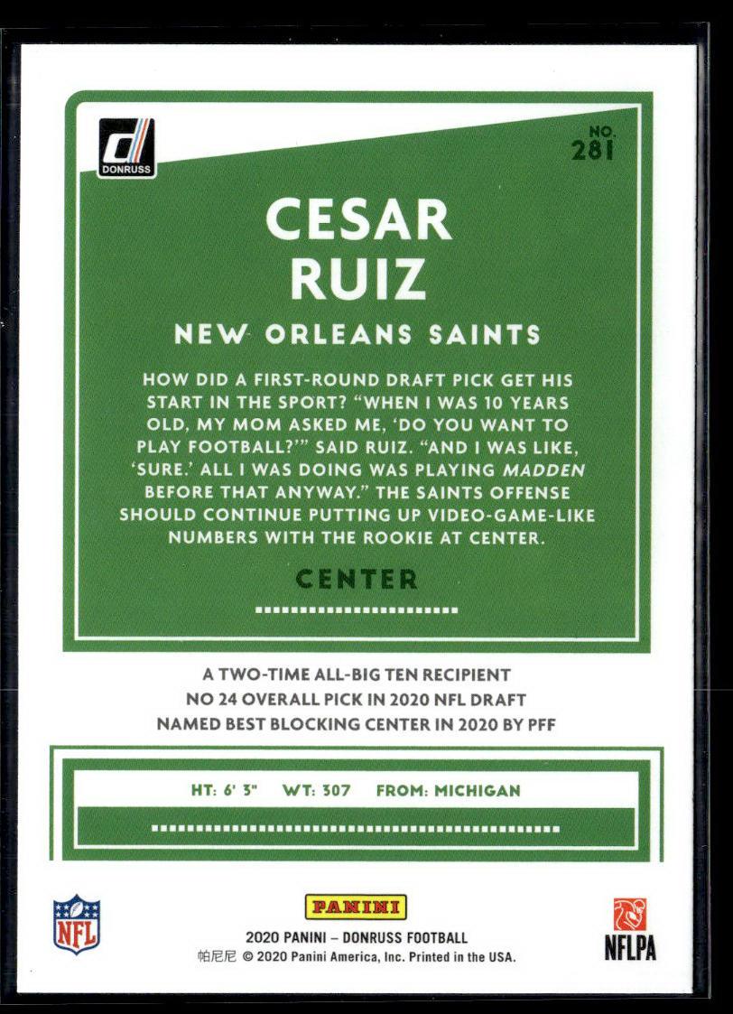 2020 Donruss #281 Cesar Ruiz  Krazy King Collectibles LLC   