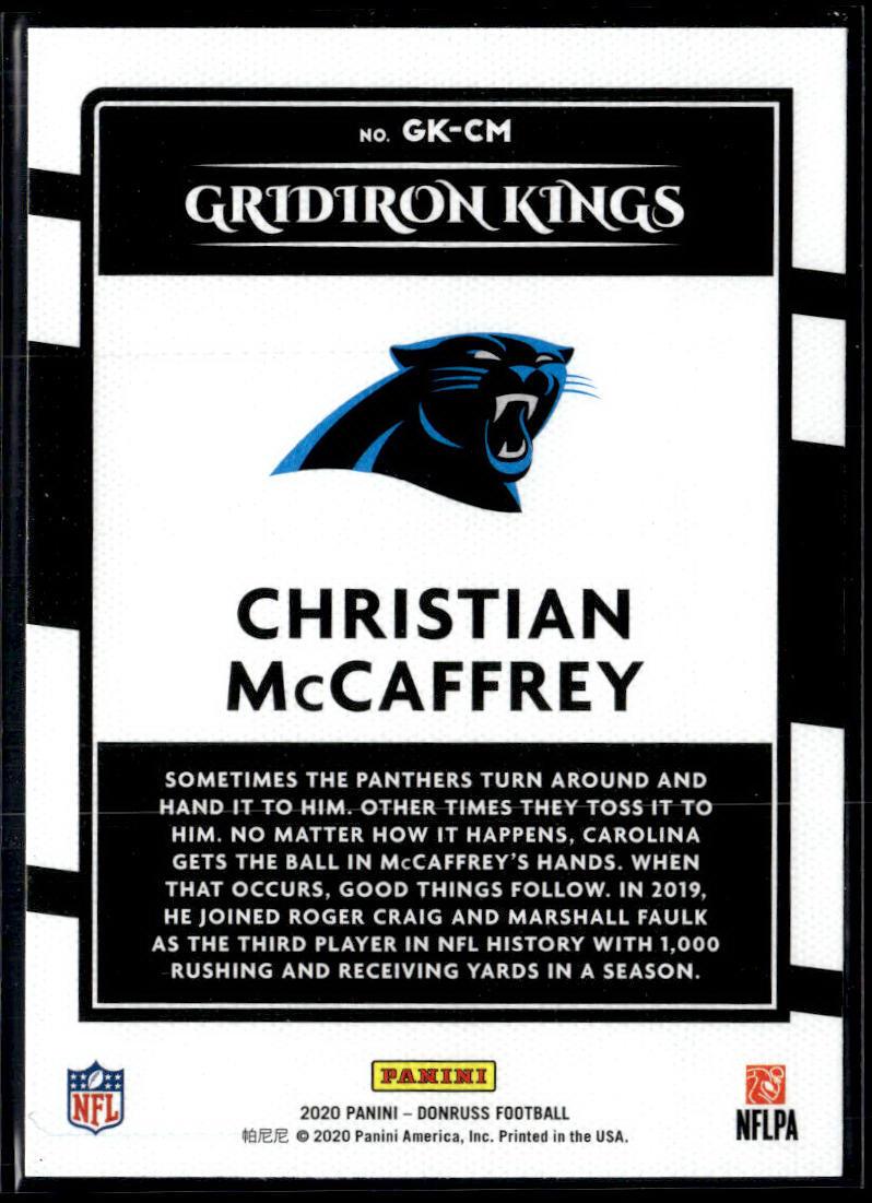 2020 Donruss #GK-CM Christian McCaffrey Gridiron Kings  Krazy King Collectibles LLC   