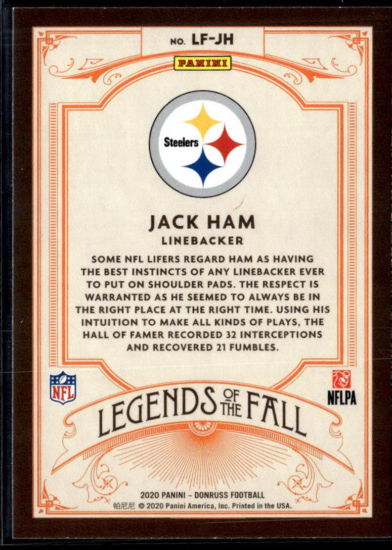 2020 Donruss #LF-JH Jack Ham Legends of the Fall  Krazy King Collectibles LLC   