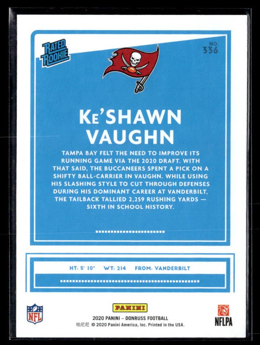 2020 Donruss #336 Ke'Shawn Vaughn  Krazy King Collectibles LLC   