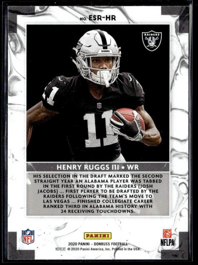 2020 Donruss #ESR-HR Henry Ruggs III Elite Series Rookies  Krazy King Collectibles LLC   