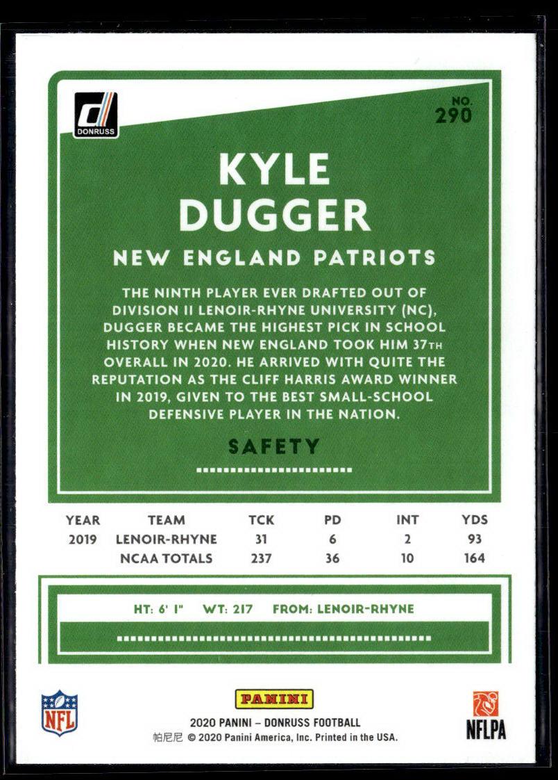 2020 Donruss #290 Kyle Dugger  Krazy King Collectibles LLC   