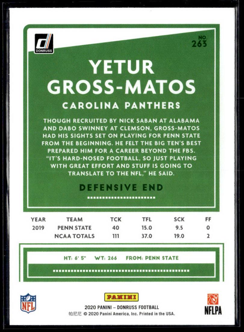 2020 Donruss #263 Yetur Gross-Matos Press Proof Red  Krazy King Collectibles LLC   