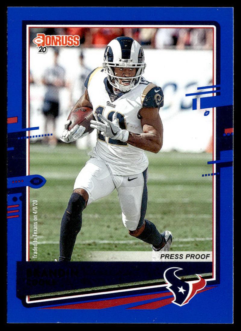 2020 Donruss #144 Brandin Cooks Press Proof Blue  Krazy King Collectibles LLC   