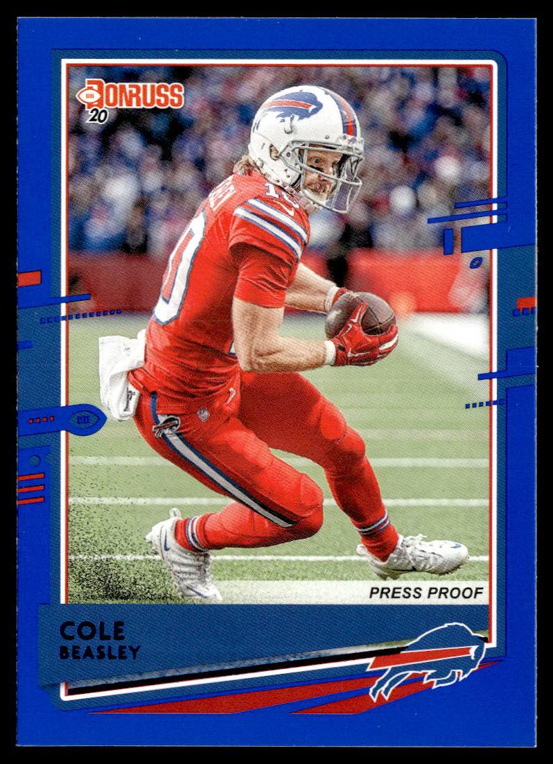 2020 Donruss #43 Cole Beasley Press Proof Blue  Krazy King Collectibles LLC   