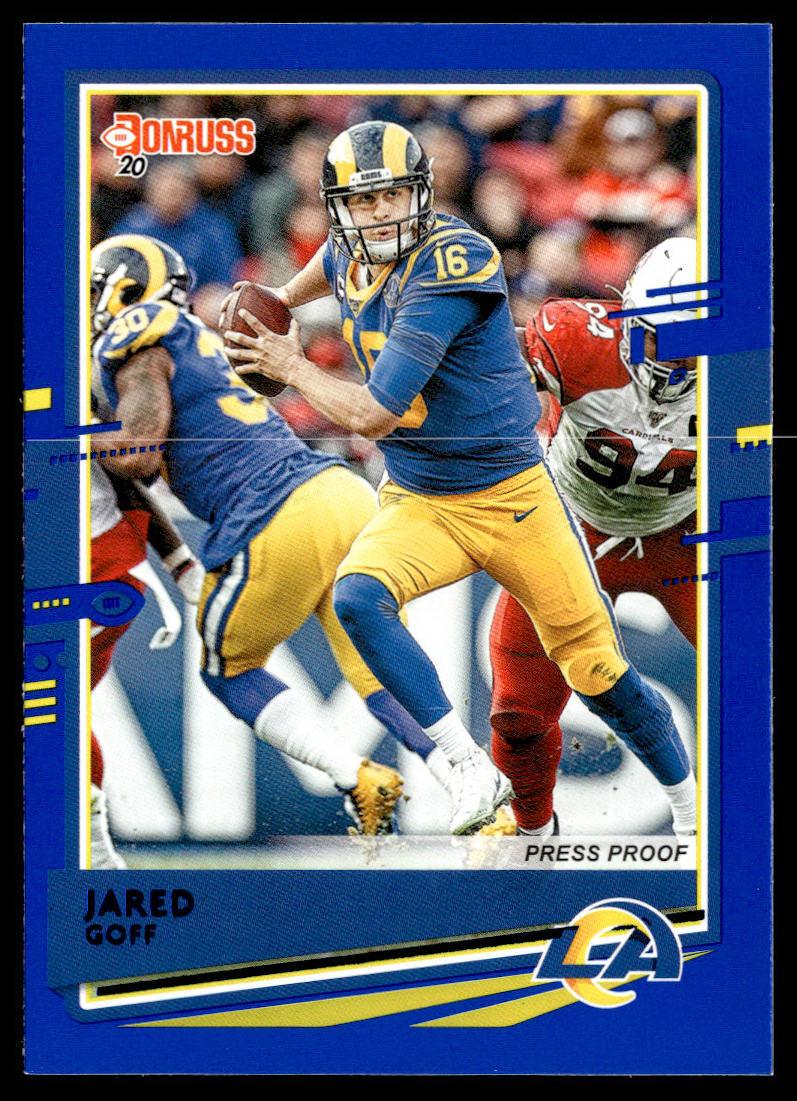 2020 Donruss #141b Jared Goff Press Proof Blue Blue jersey  Krazy King Collectibles LLC   