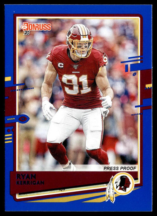 2020 Donruss #239 Ryan Kerrigan Press Proof Blue  Krazy King Collectibles LLC   