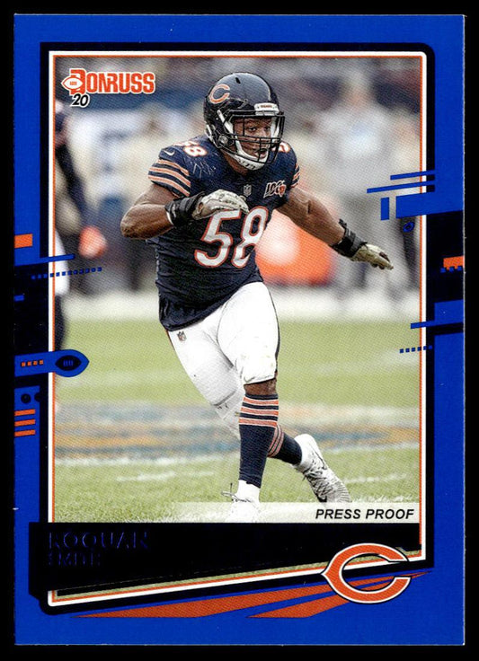 2020 Donruss #60 Roquan Smith Press Proof Blue  Krazy King Collectibles LLC   