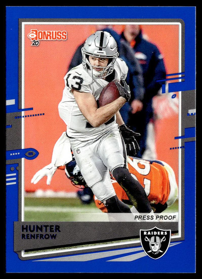 2020 Donruss #200 Hunter Renfrow Press Proof Blue  Krazy King Collectibles LLC   