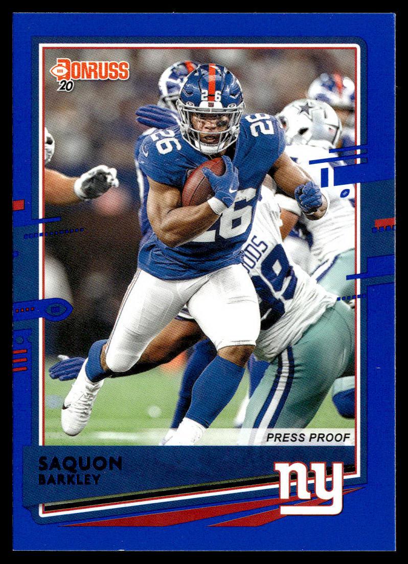 2020 Donruss #184b Saquon Barkley Blue jersey  Krazy King Collectibles LLC   