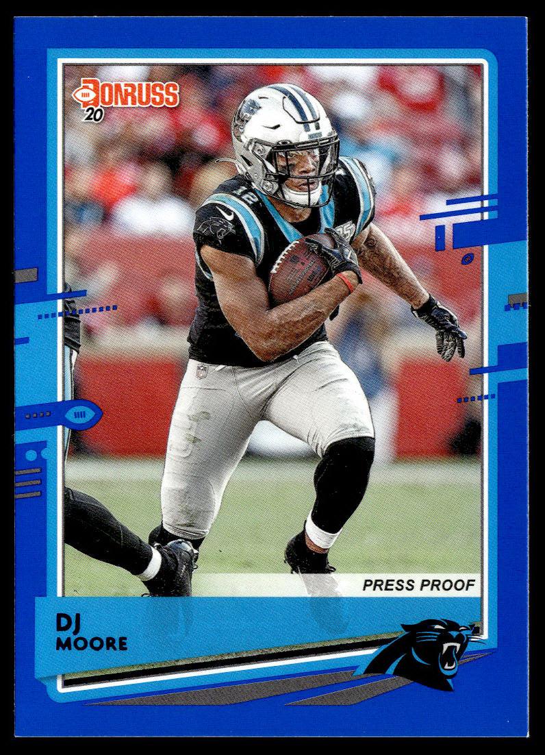 2020 Donruss #50 DJ Moore Press Proof Blue  Krazy King Collectibles LLC   