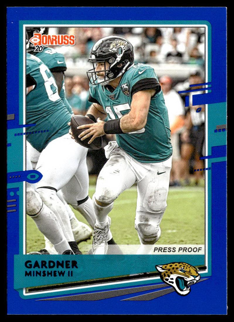 2020 Donruss #126b Gardner Minshew II Press Proof Blue Teal jersey  Krazy King Collectibles LLC   