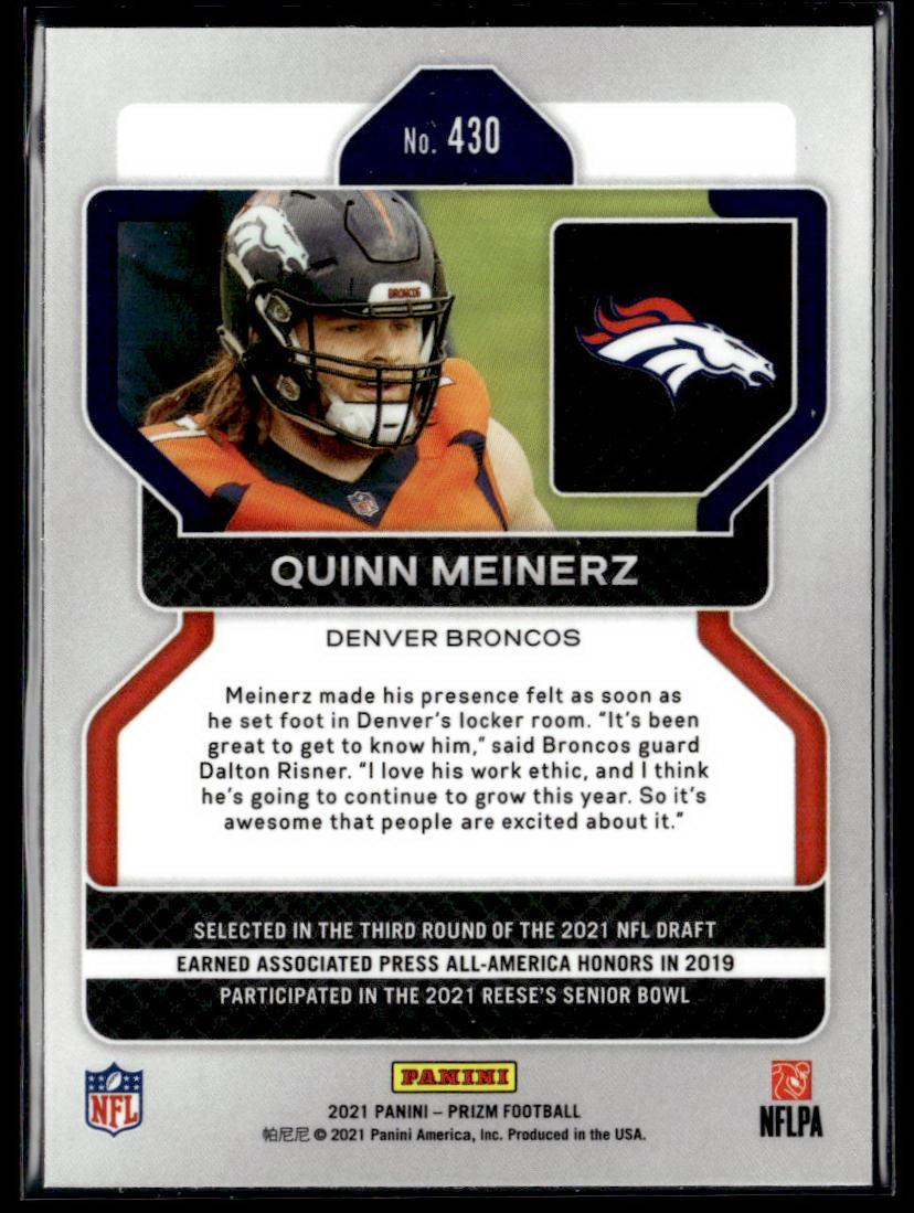 2021 Panini Prizm #430 Quinn Meinerz  Krazy King Collectibles LLC   