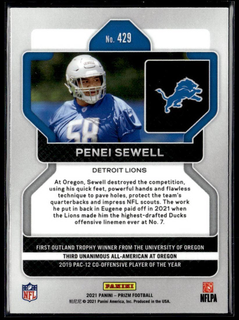 2021 Panini Prizm #429 Penei Sewell  Krazy King Collectibles LLC   