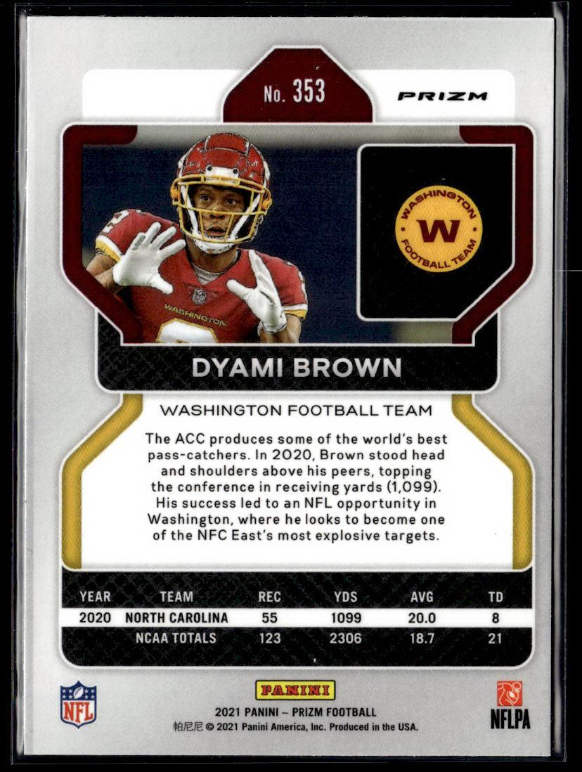 2021 Panini Prizm #353 Dyami Brown Orange Ice  Krazy King Collectibles LLC   