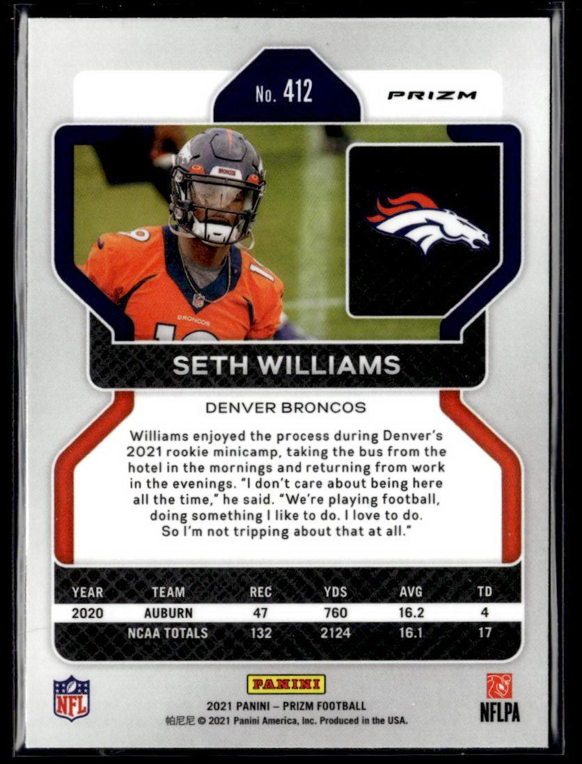 2021 Panini Prizm #412 Seth Williams Orange Ice  Krazy King Collectibles LLC   