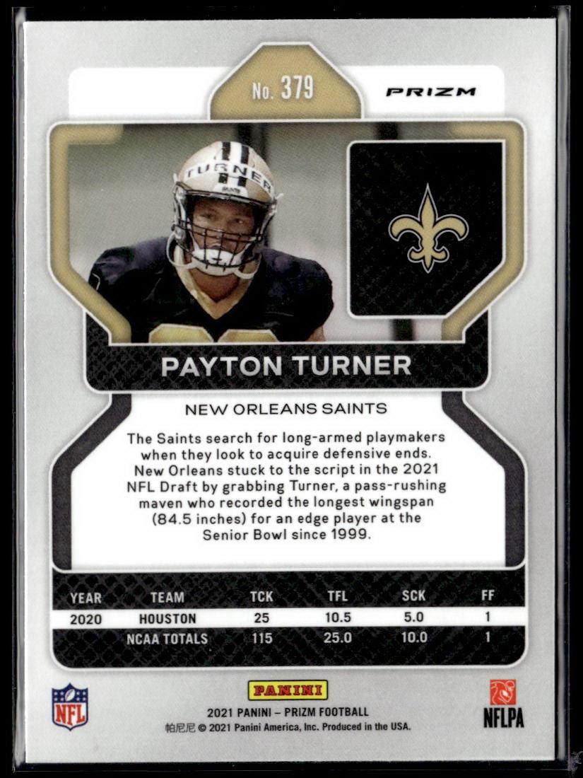 2021 Panini Prizm #379 Payton Turner Orange Ice  Krazy King Collectibles LLC   