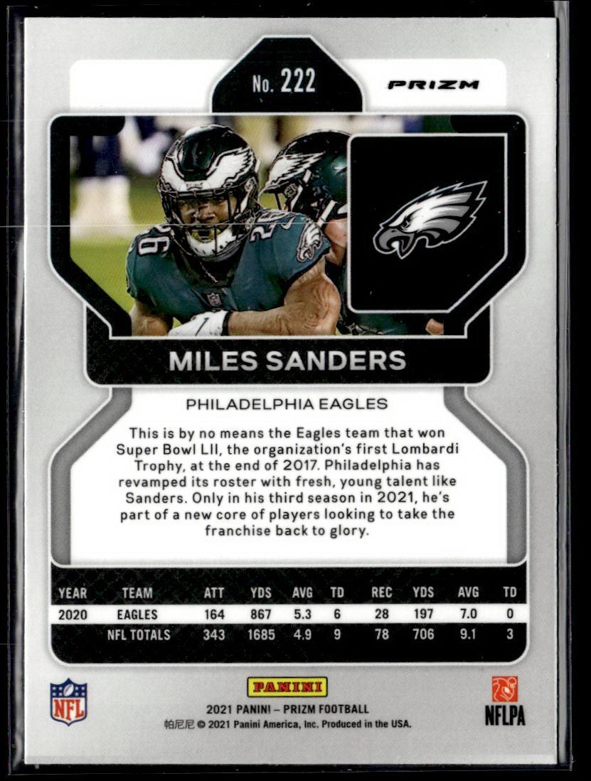 2021 Panini Prizm #222 Miles Sanders Silver  Krazy King Collectibles LLC   