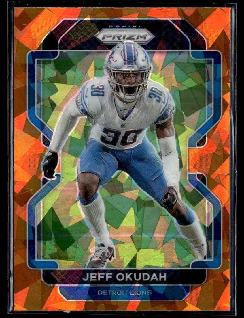 2021 Panini Prizm #153 Jeff Okudah Orange Ice  Krazy King Collectibles LLC   