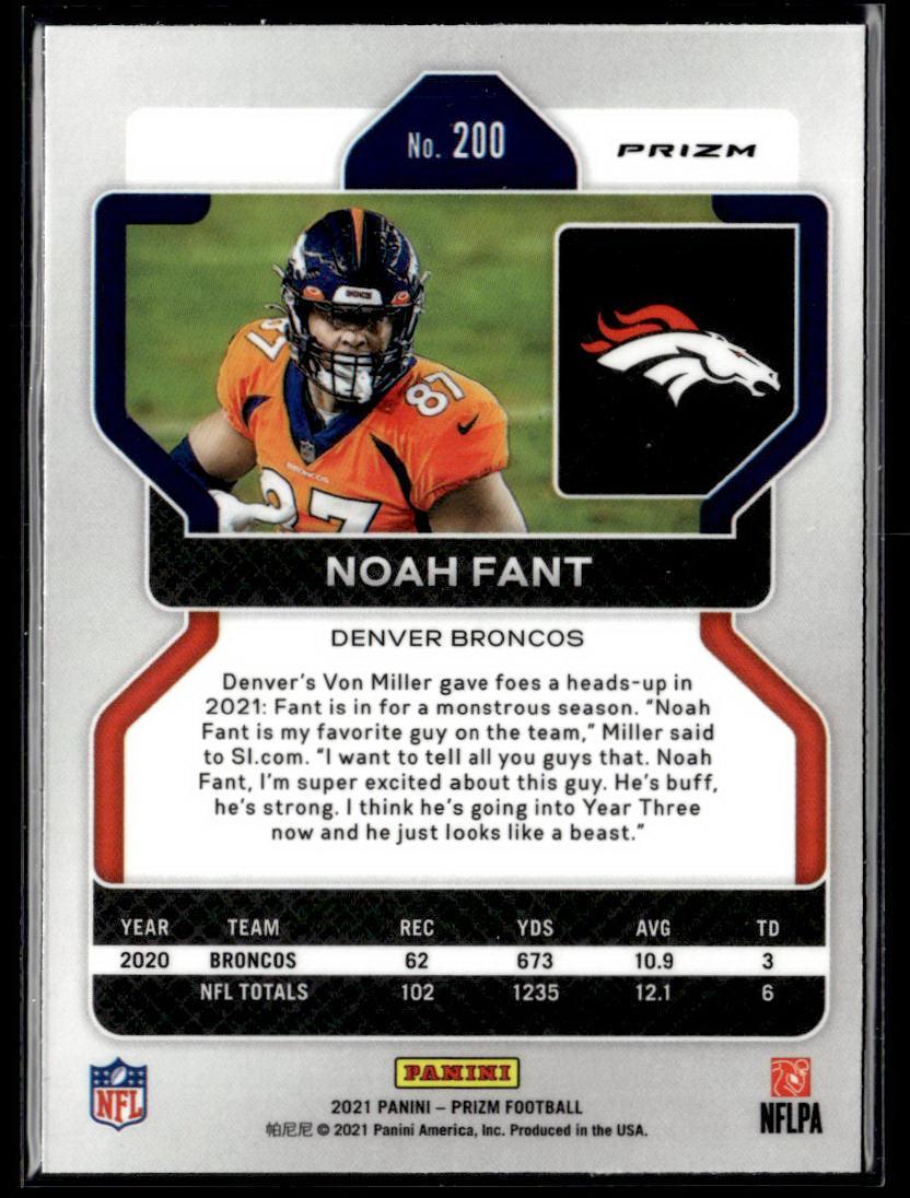 2021 Panini Prizm #200 Noah Fant Orange Ice  Krazy King Collectibles LLC   