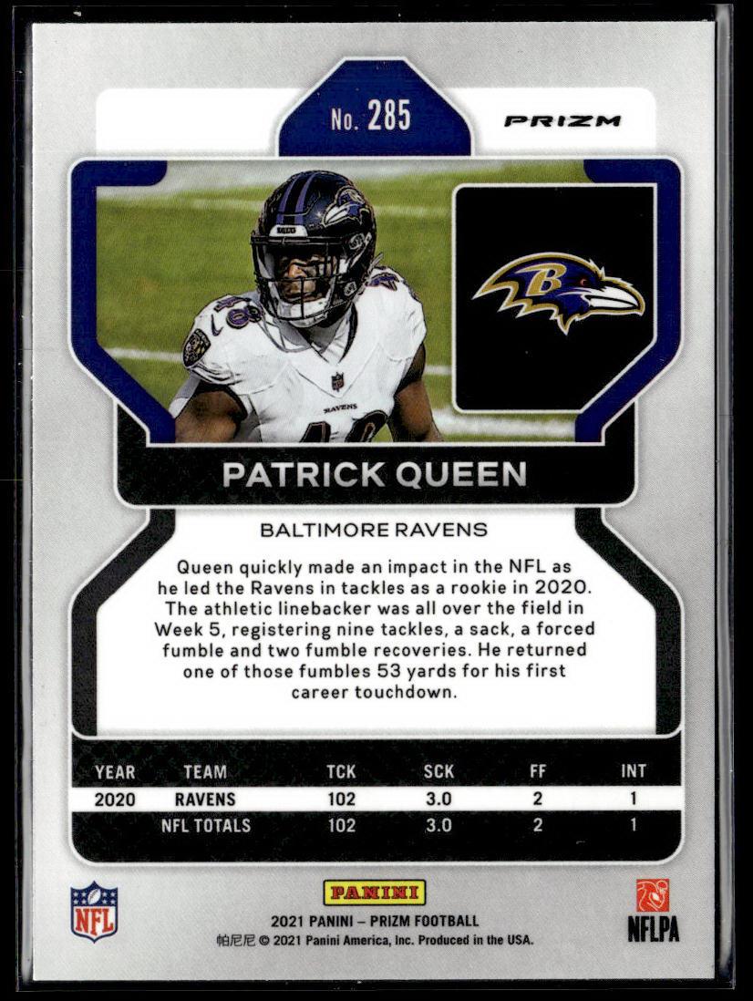 2021 Panini Prizm #285 Patrick Queen Orange Ice  Krazy King Collectibles LLC   