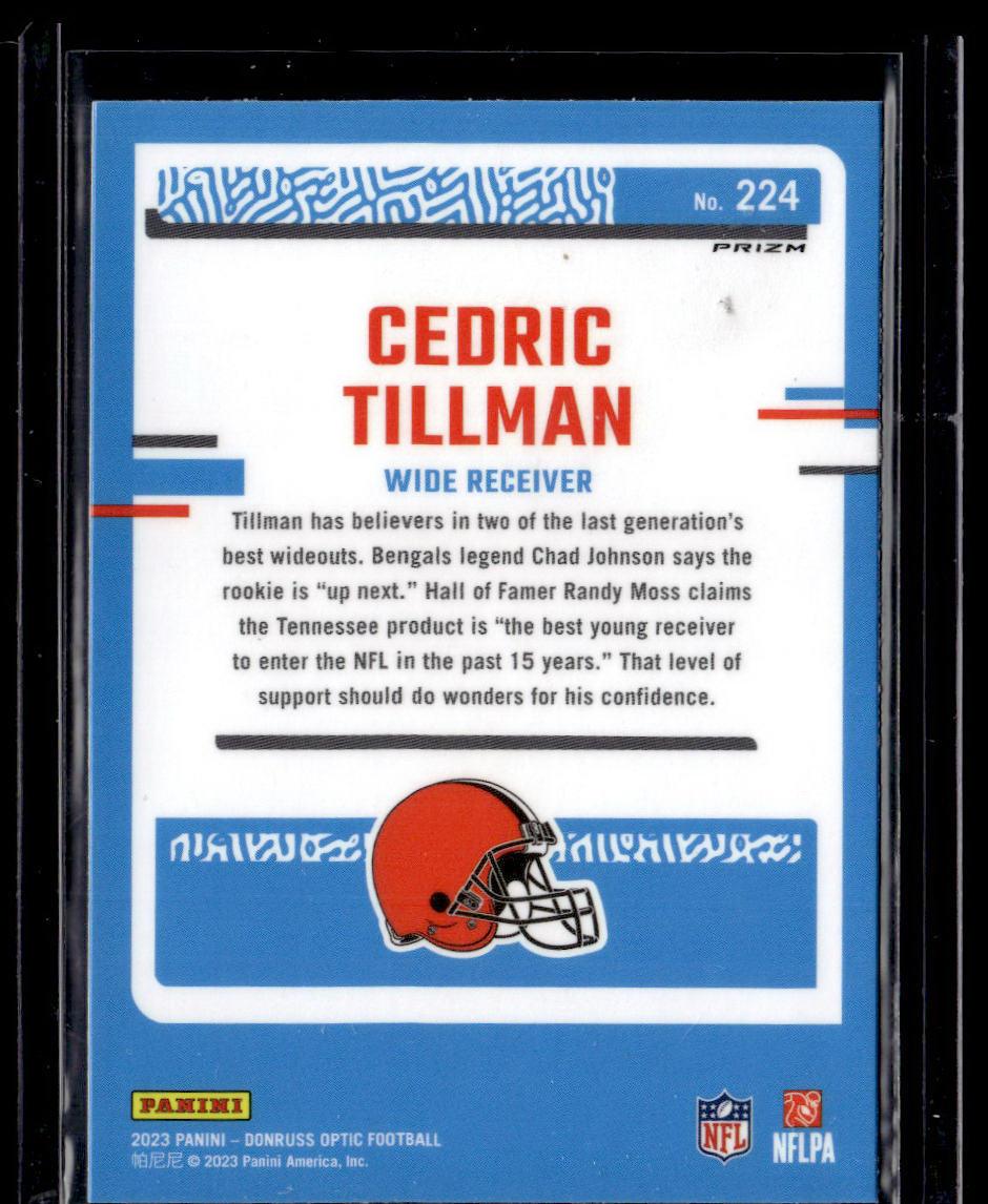 2023 Donruss Optic #224 Cedric Tillman Blue Hyper  Krazy King Collectibles LLC   