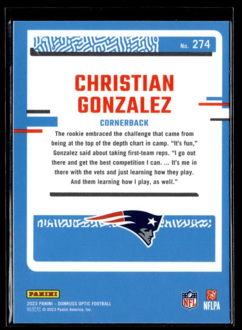 2023 Donruss Optic #274 Christian Gonzalez  Krazy King Collectibles LLC   