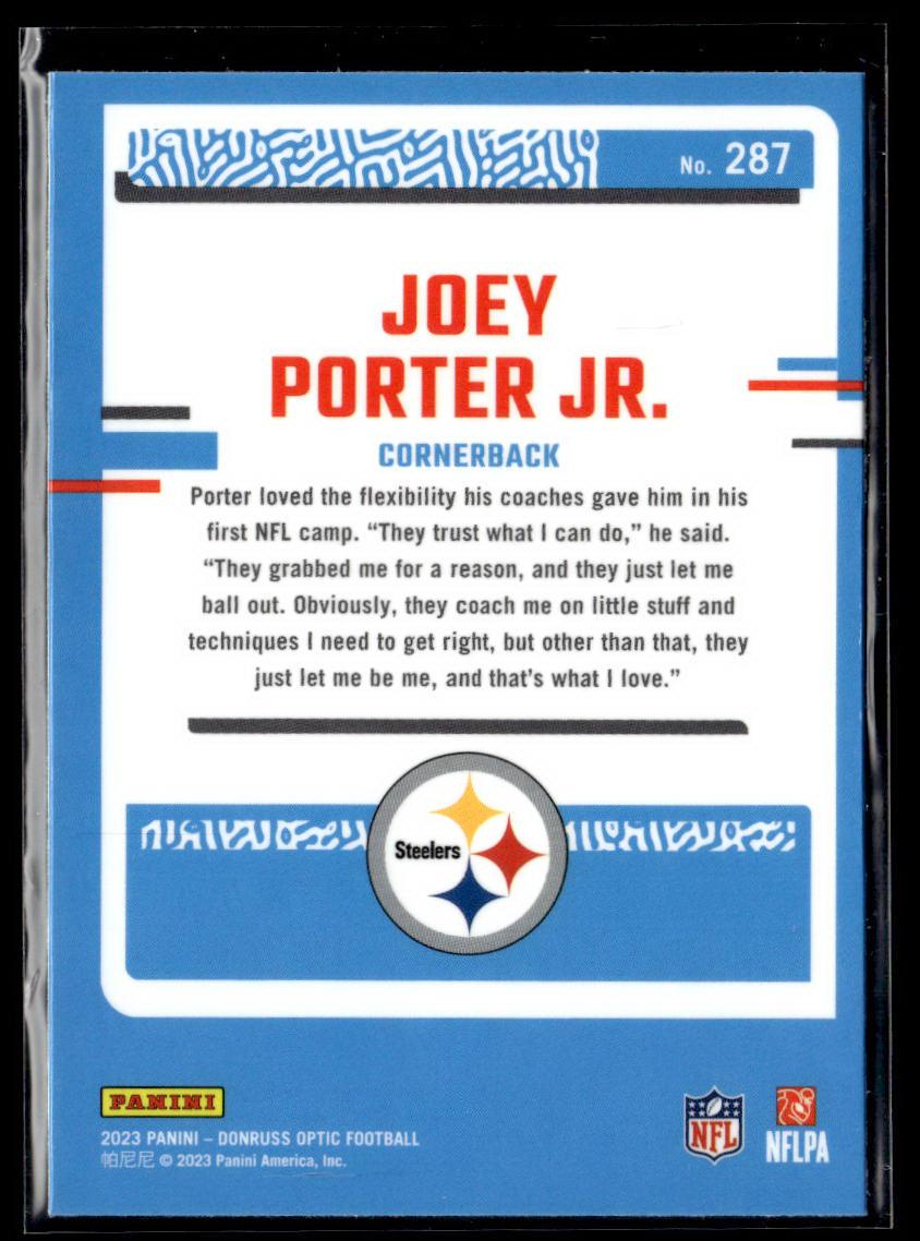 2023 Donruss Optic #287 Joey Porter Jr.  Krazy King Collectibles LLC   