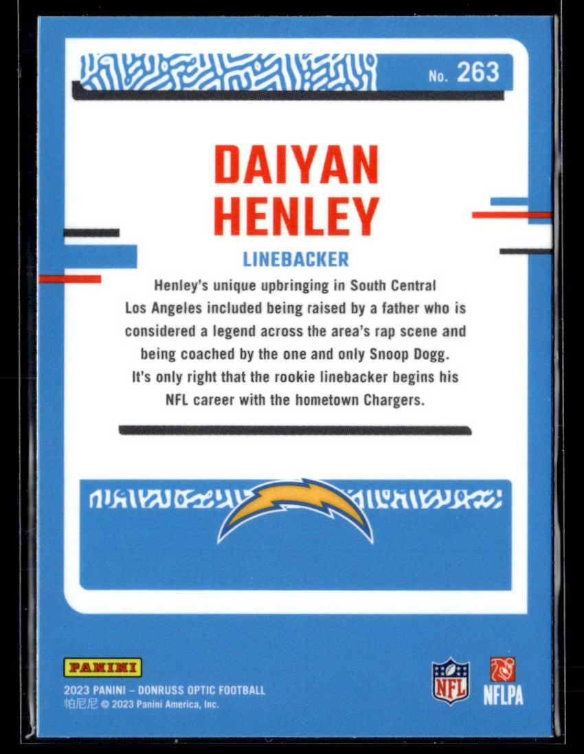 2023 Donruss Optic #263 Daiyan Henley  Krazy King Collectibles LLC   