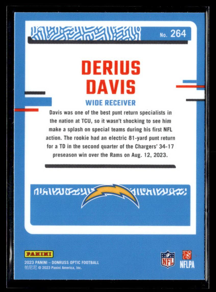 2023 Donruss Optic #264 Derius Davis  Krazy King Collectibles LLC   