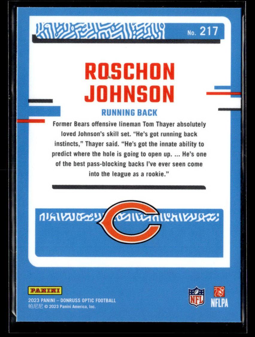 2023 Donruss Optic #217 Roschon Johnson  Krazy King Collectibles LLC   