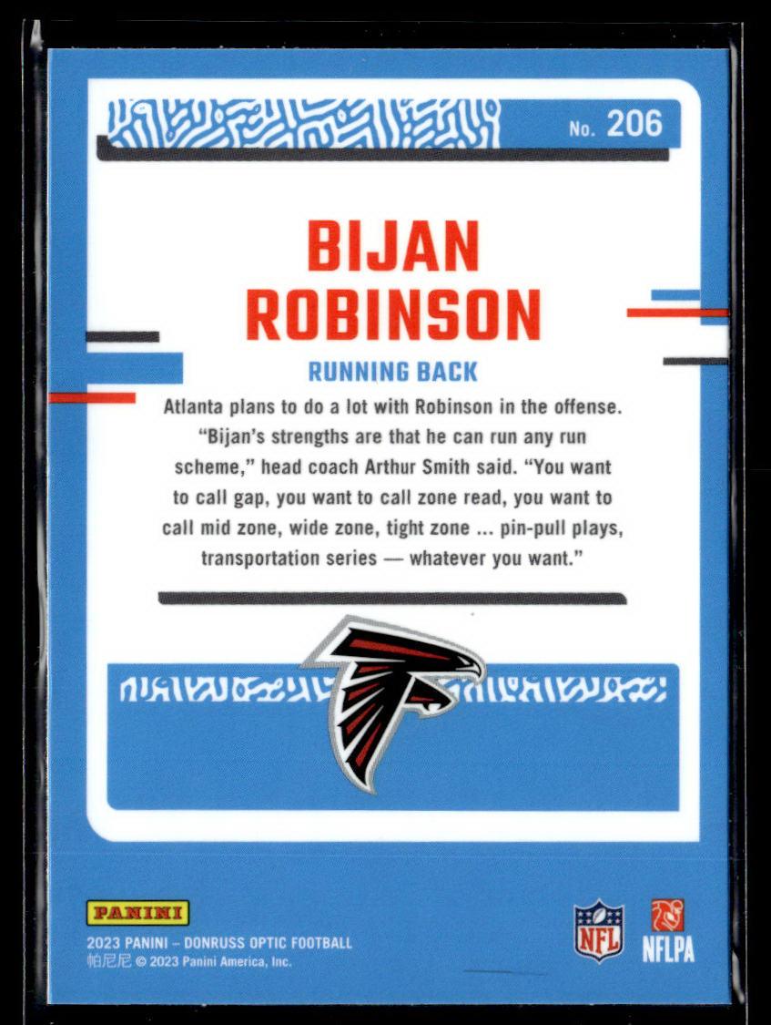 2023 Donruss Optic #206 Bijan Robinson  Krazy King Collectibles LLC   