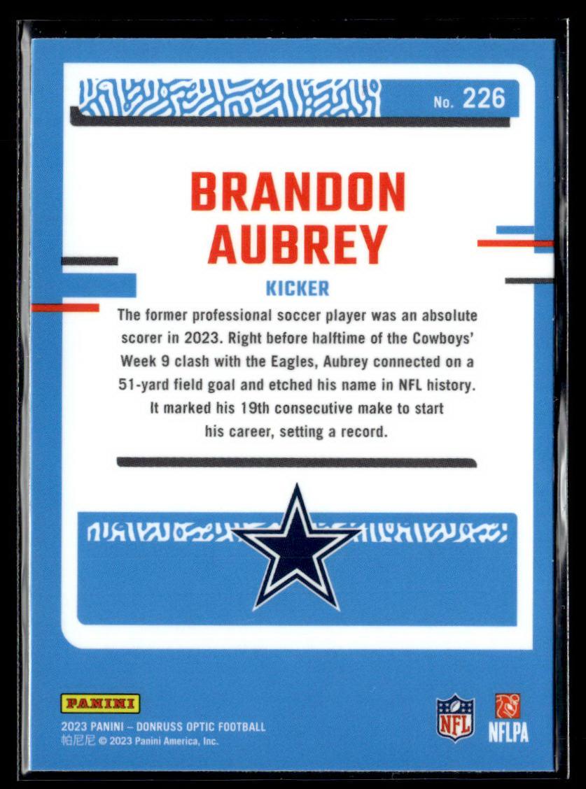 2023 Donruss Optic #226 Brandon Aubrey  Krazy King Collectibles LLC   