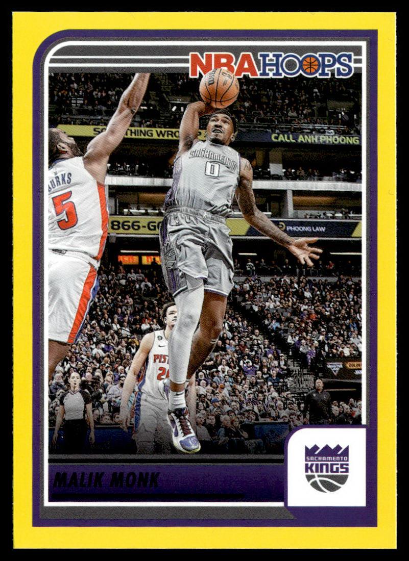 2023-24 Hoops #40 Malik Monk Yellow  Krazy King Collectibles LLC   