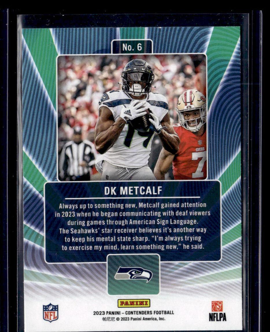 2023 Panini Contenders #6 DK Metcalf Winning Ticket  Krazy King Collectibles LLC   