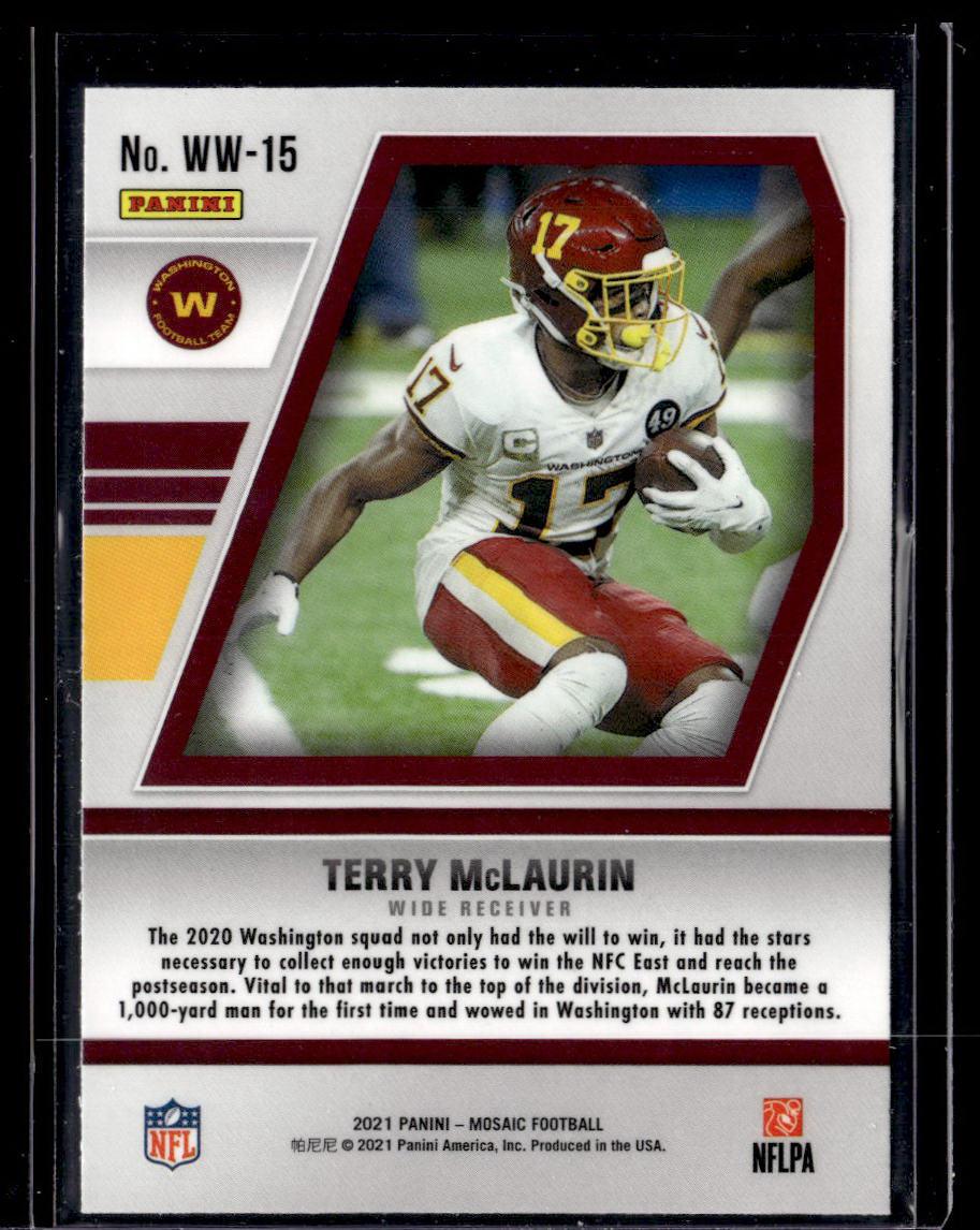 2021 Panini Mosaic #WW-15 Terry McLaurin Will to Win  Krazy King Collectibles LLC   