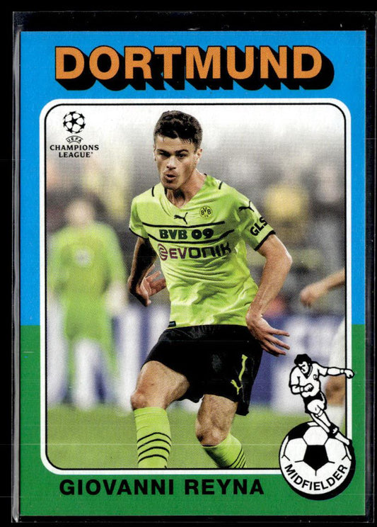 2021-22 Topps UEFA Champions League #75-08 Giovanni Reyna 1975-76 Retro  Krazy King Collectibles LLC   