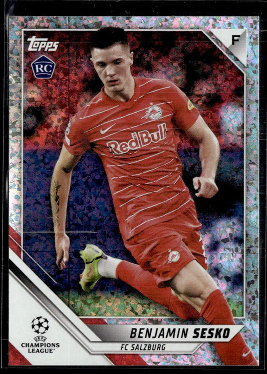 2021-22 Topps UEFA Champions League #161 Benjamin Sesko Sparkle Foil  Krazy King Collectibles LLC   