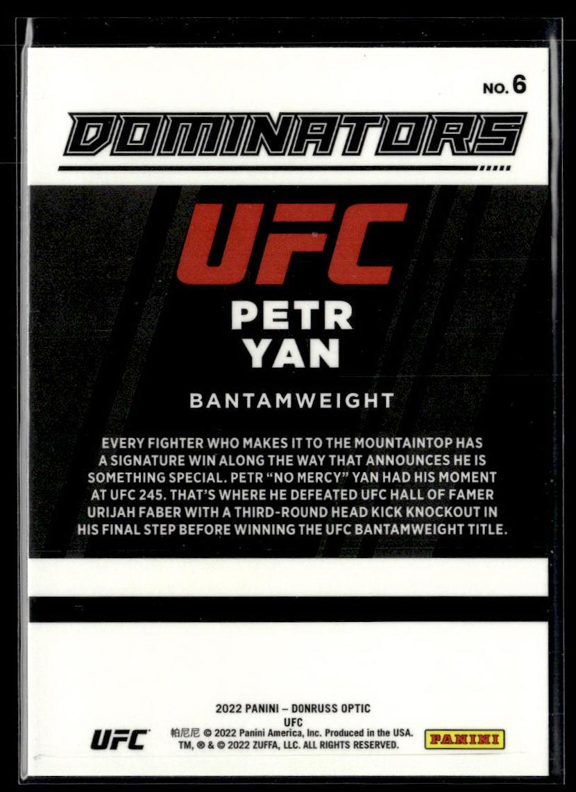 2022 Donruss Optic UFC #6 Petr Yan Dominators  Krazy King Collectibles LLC   