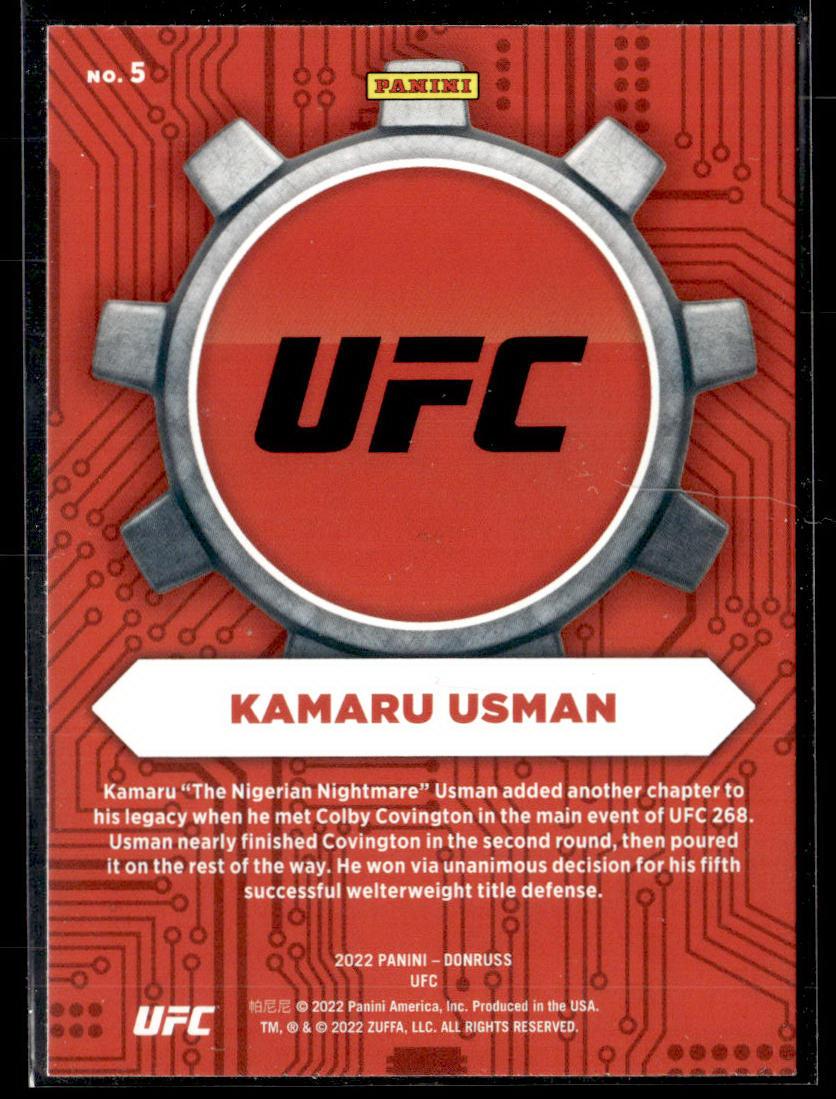 2022 Donruss UFC #5 Kamaru Usman Craftsmen Press Proof  Krazy King Collectibles LLC   