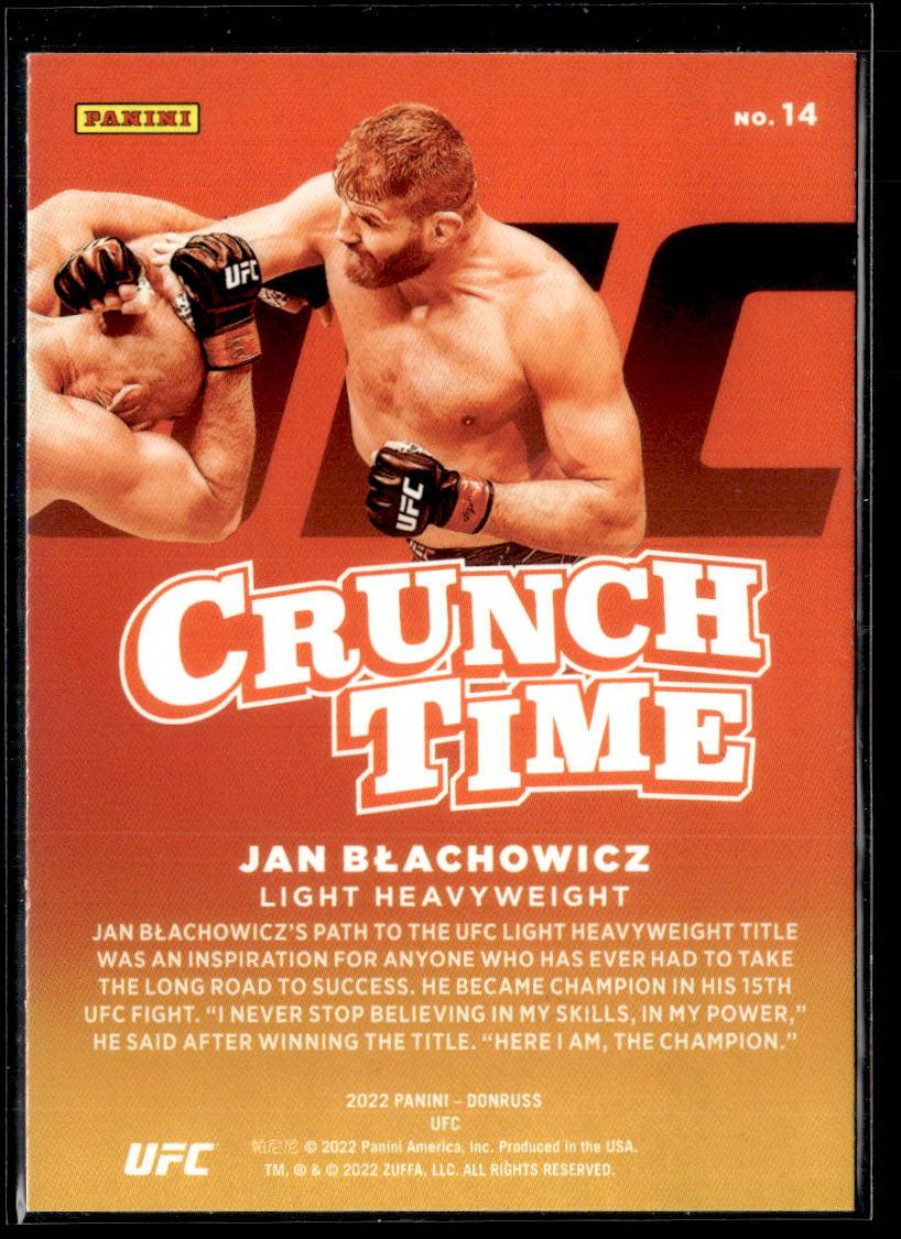 2022 Donruss UFC #14 Jan Blachowicz Crunch Time Press Proof  Krazy King Collectibles LLC   