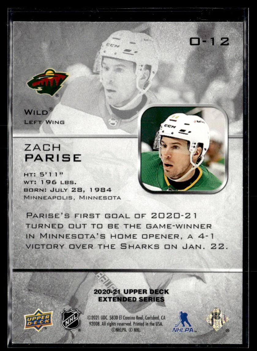 2020-21 Upper Deck #O-12 Zach Parise Ovation  Krazy King Collectibles LLC   