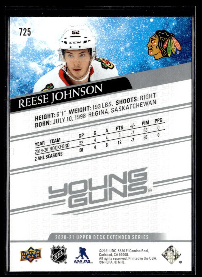 2020-21 Upper Deck #725 Reese Johnson  Krazy King Collectibles LLC   