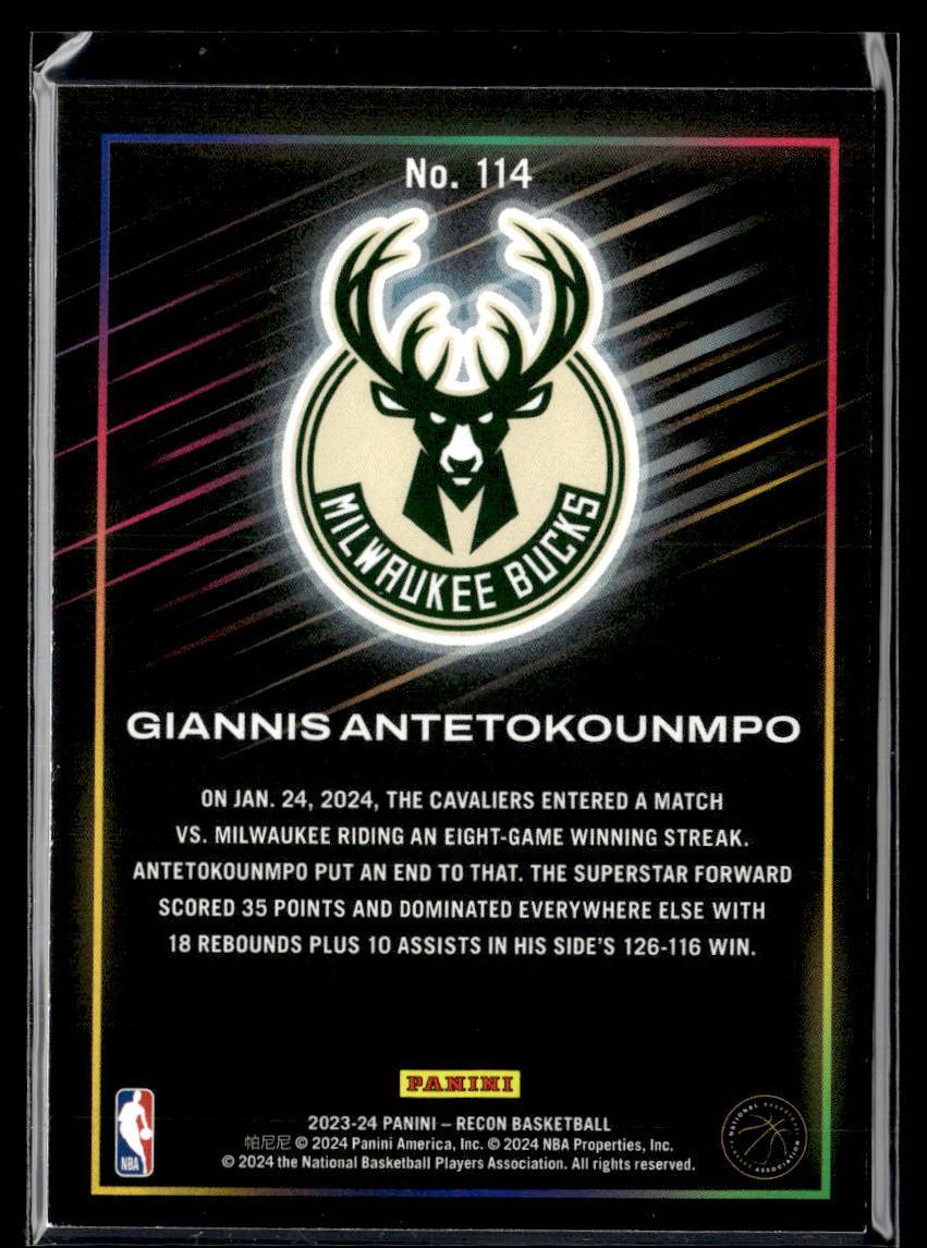 2023-24 Panini Recon #114 Giannis Antetokounmpo  Krazy King Collectibles LLC   