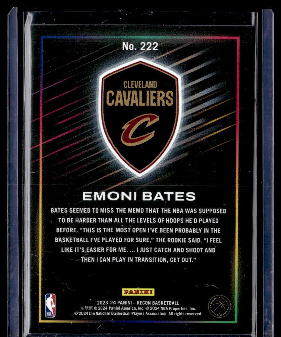 2023-24 Panini Recon #222 Emoni Bates Holo  Krazy King Collectibles LLC   