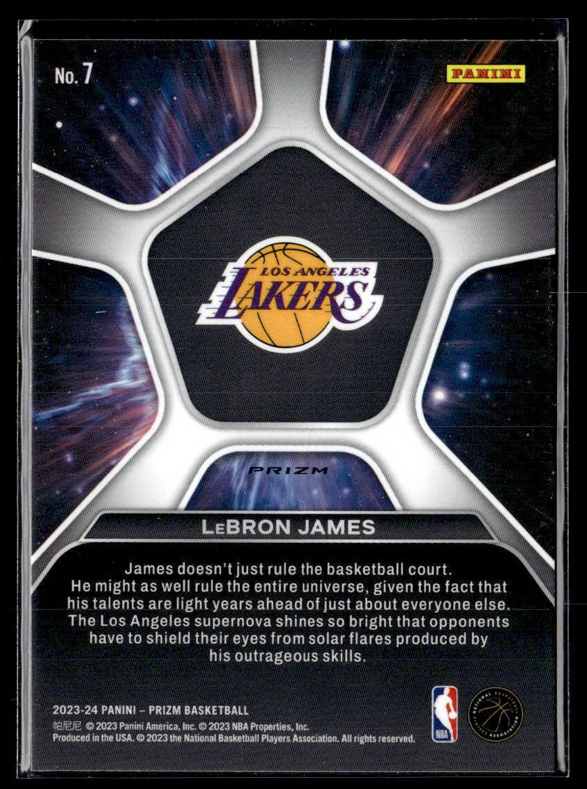 2023-24 Panini Prizm #7 LeBron James Deep Space Prizms Silver  Krazy King Collectibles LLC   