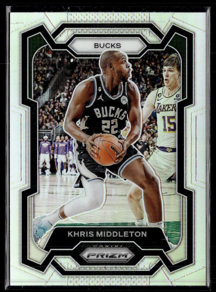 2023-24 Panini Prizm #60 Khris Middleton Prizms Silver  Krazy King Collectibles LLC   